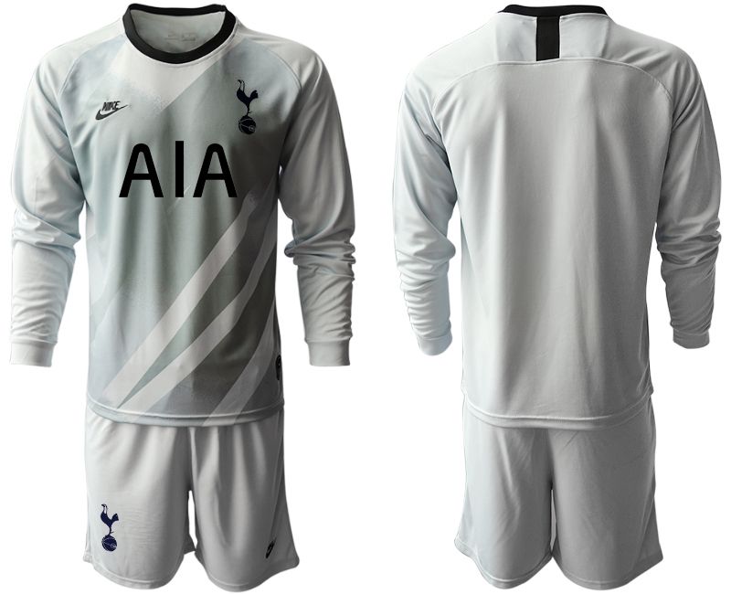 Men 2019-2020 club Tottenham Hotspur gray long sleeve goalkeeper Soccer Jerseys->tottenham jersey->Soccer Club Jersey